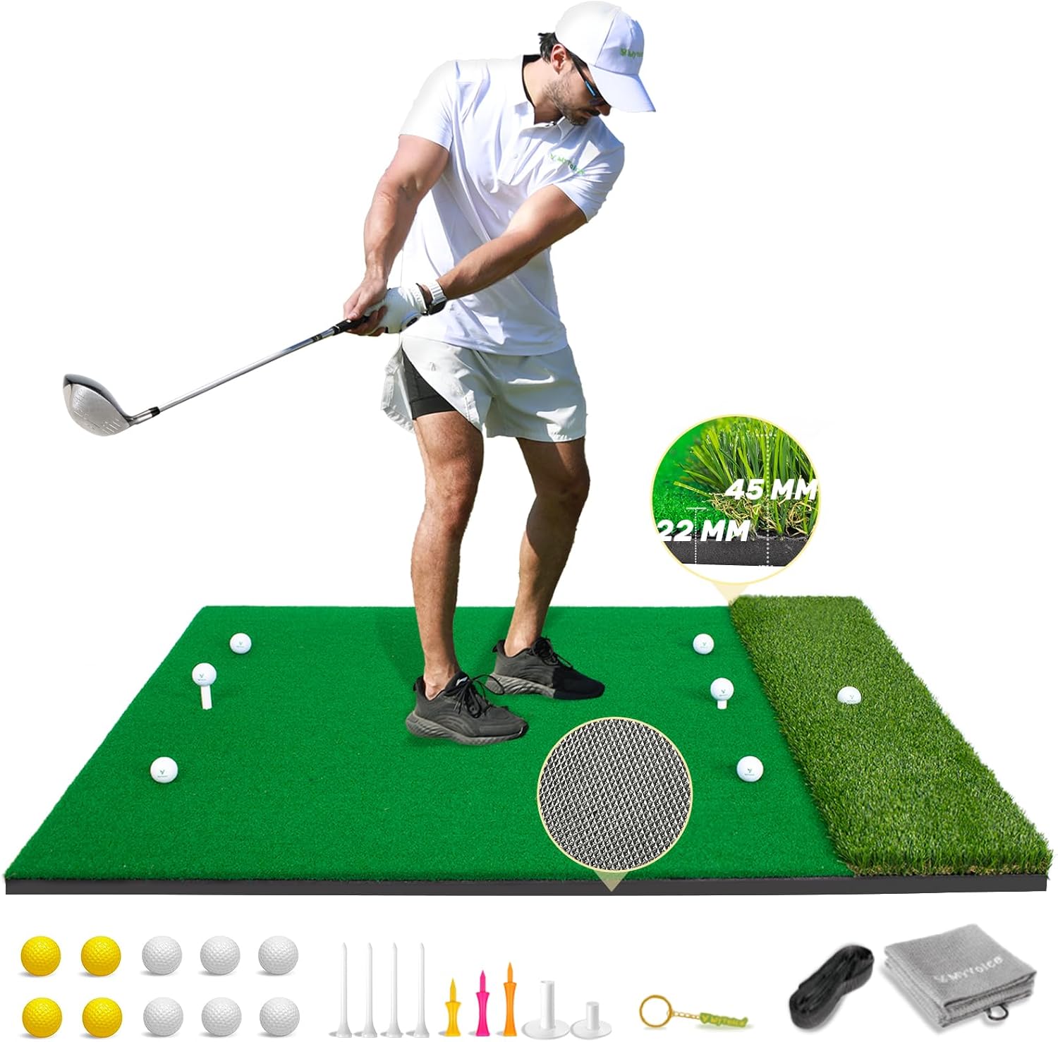 Premium 5x4ft Golf Mat Set - Precision Training Tool