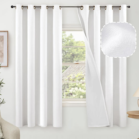 Blackout Curtains for Bedroom 63 Inch Length 2 Panels Set