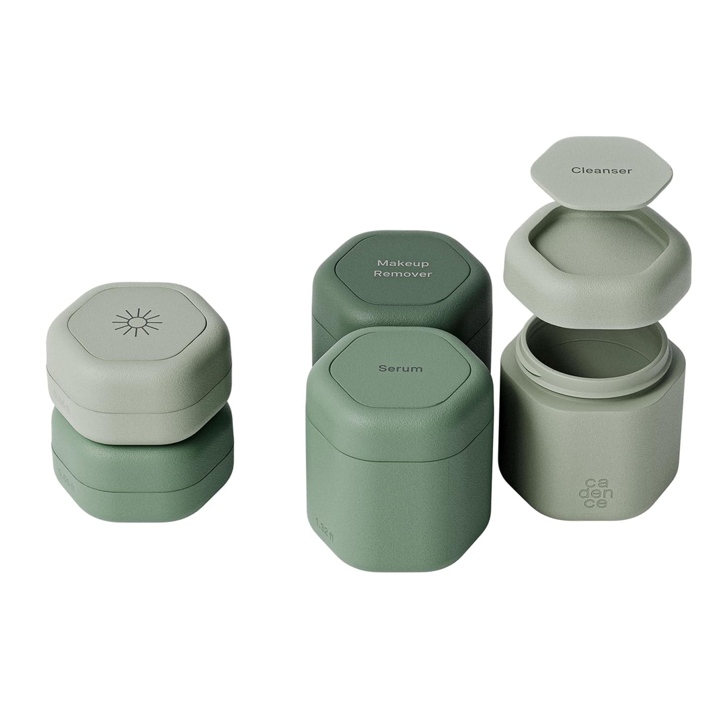 Cadence Travel Containers - Core Skincare Set for Easy Packing