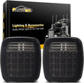 Universal Smoked Square 38 LED Combination Tail Lights - Stud Mount