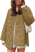 Flygo Women's Oversized Quilted Lightweight Jacket - Cozy Layering any
