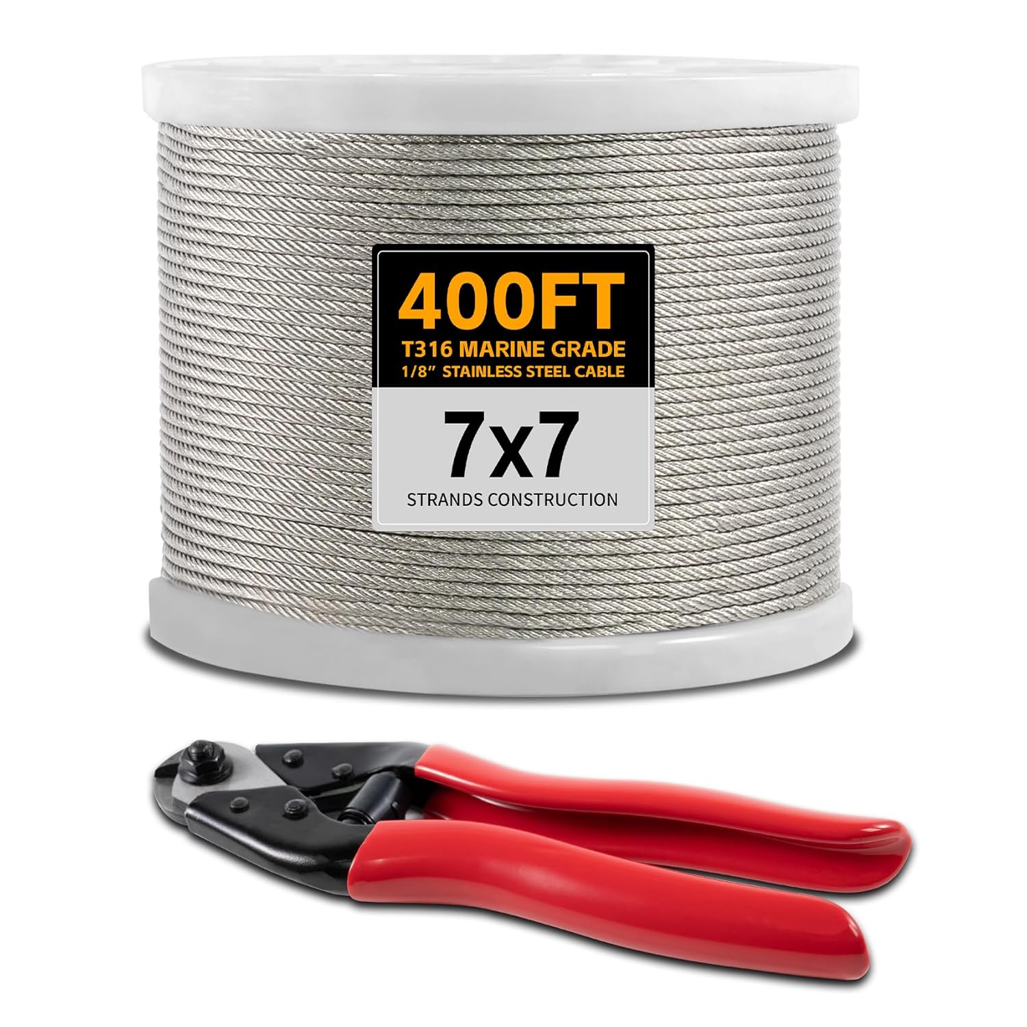 400FT 1/8 Stainless Steel Cable Wire Rope for Deck Railing