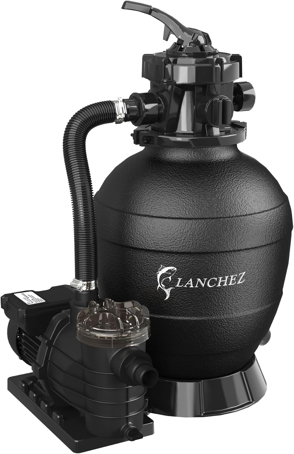 LANCHEZ 13in Sand Filter Pump for Above Ground Pools, 3/4HP