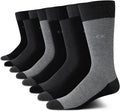Calvin Klein Mens Dress Socks 8 Pack - Soft Cotton Blend Crew Socks go