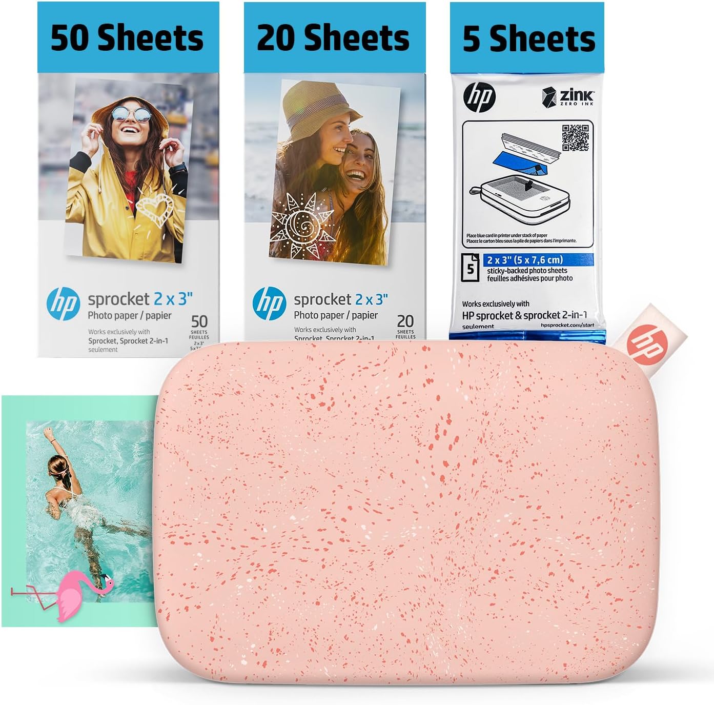 HP Sprocket 2x3 Instant Smartphone Photo Printer for Memories