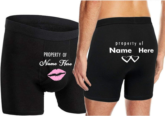 Custom Name Mens Boxers 2 pcs Set for Fun and Flirty Gifts