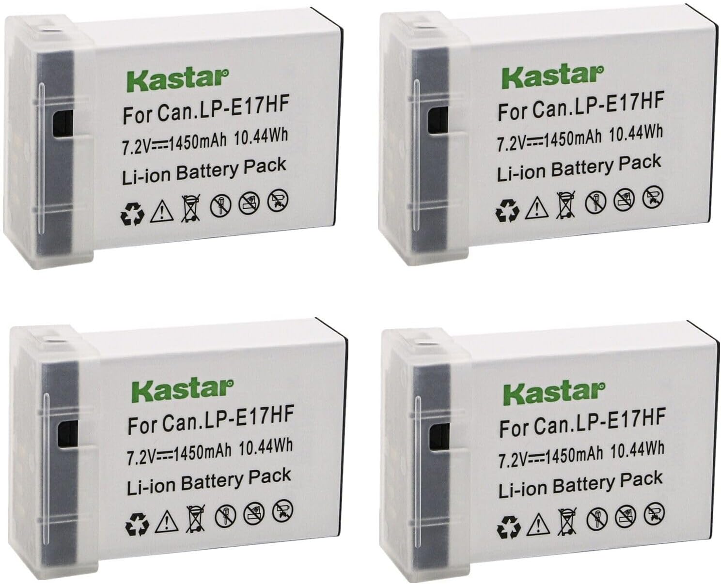 Kastar 4-Pack LP-E17HF Battery Replacement for Canon Cameras