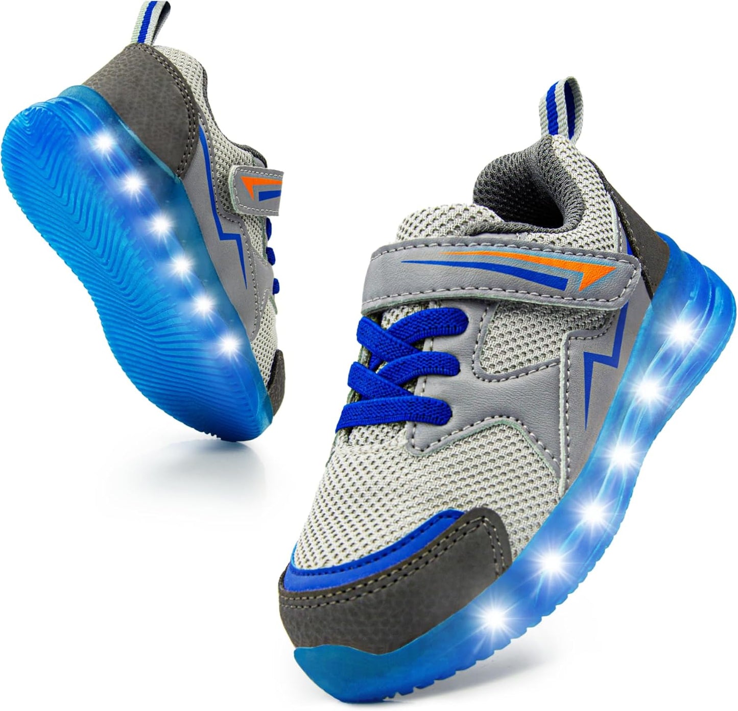 Light Up Sneakers for Toddlers with Hook & Loop Design