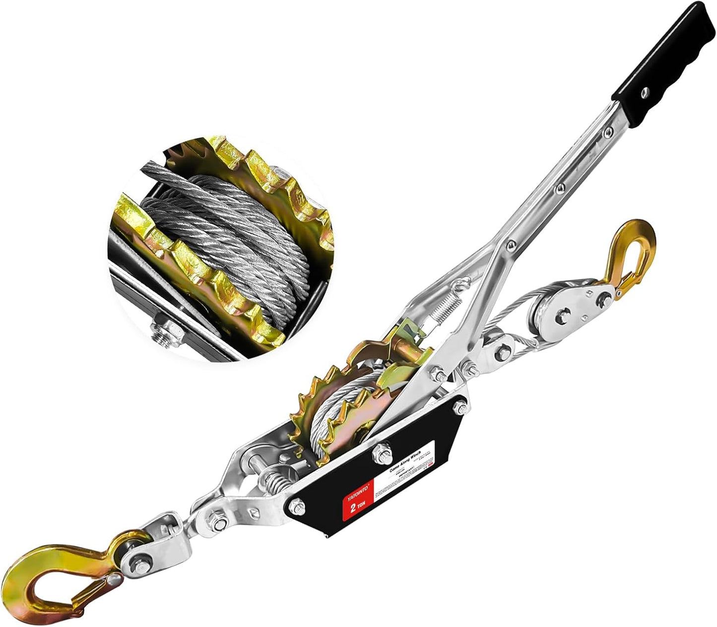 2-Ton Come Along Winch with Dual Gears for Heavy Duty Pulling