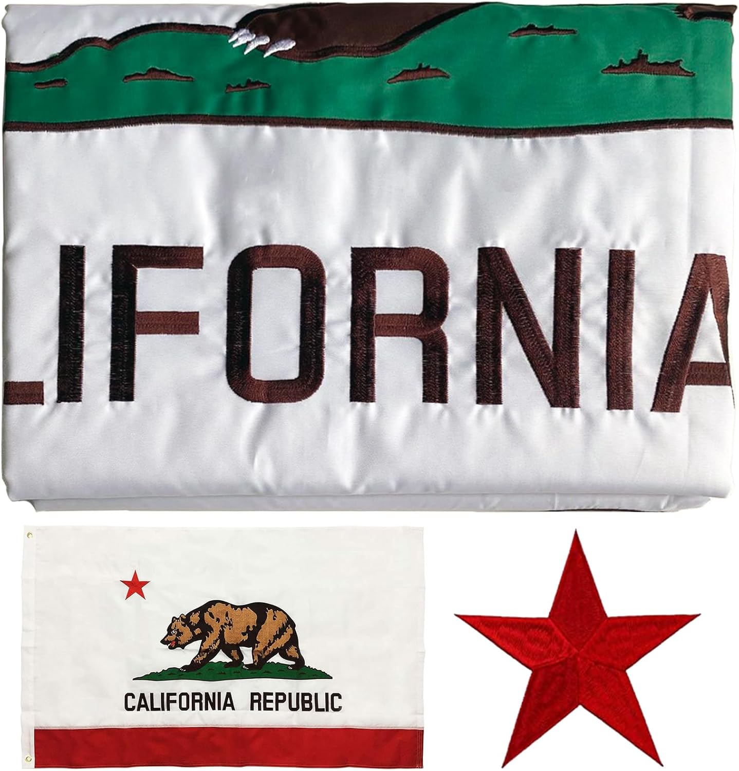Embroidered California State Flag 3x5 Outdoor Heavy Duty Nylon