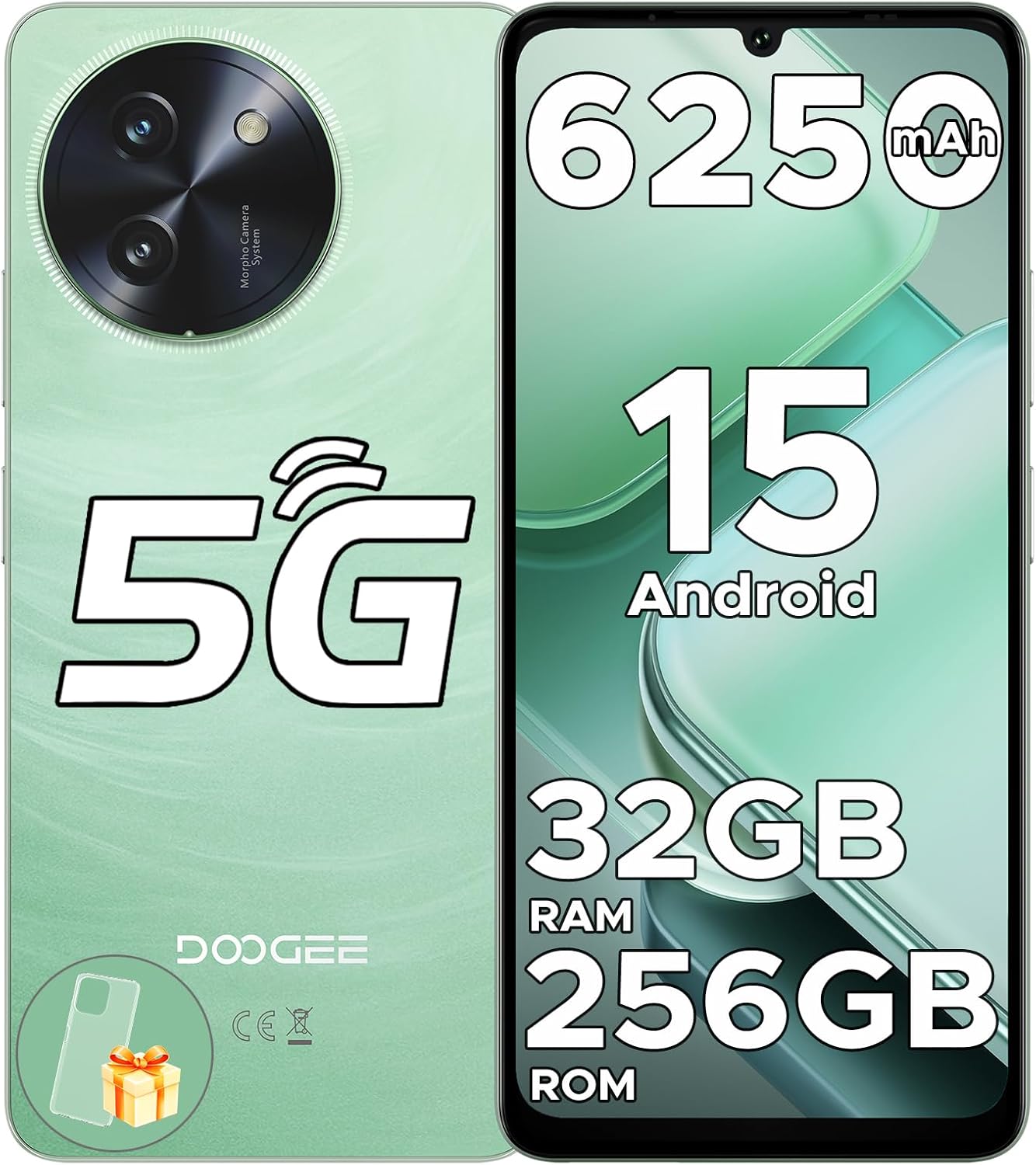 DOOGEE Note 59 Pro Unlocked 5G Android Phone with 6250mAh Battery