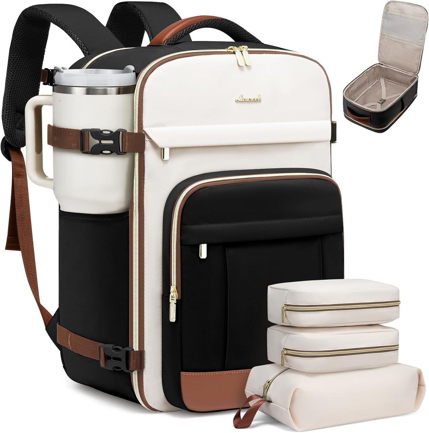 LOVEVOOK 40L Travel Backpack for Women & Men - Perfect Carry-On
