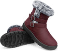 Women's Waterproof Fur Lined Snow Boots - Wide Width Warm Comfort