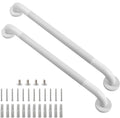 Shower Grab Bar 2 Pack 24 in White - Safe Anti-Slip Support