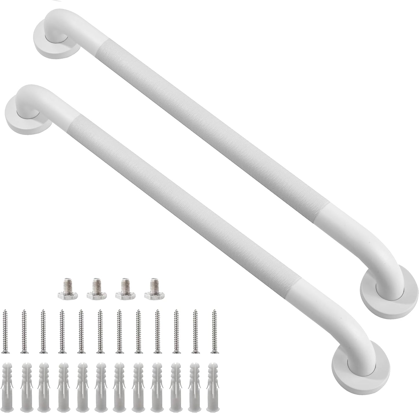 Shower Grab Bar 24 Inch White Bathroom Grab Bar for Safety