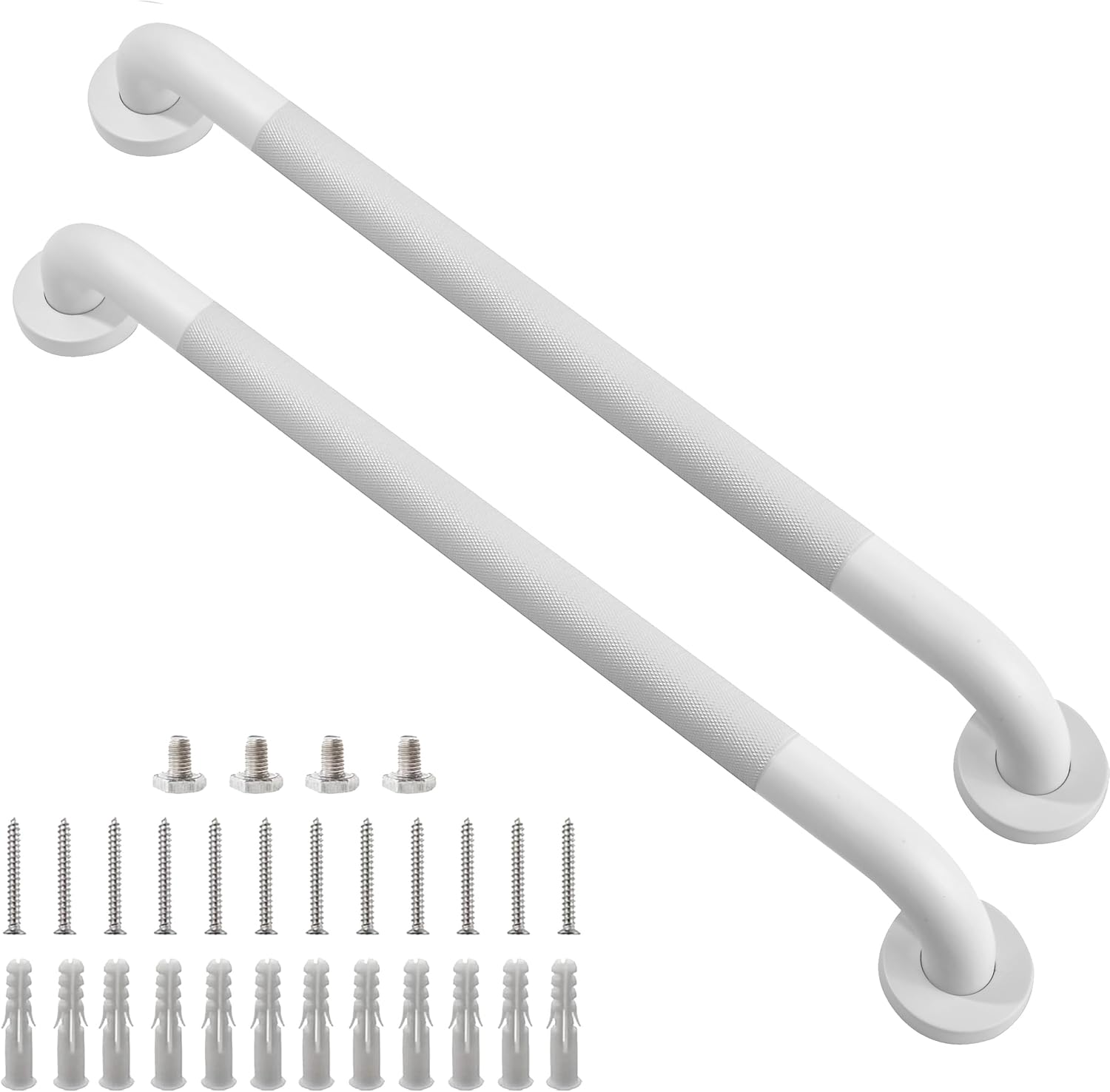 Shower Grab Bar 24 Inch White Bathroom Grab Bar for Safety