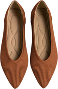 Women's Pointed Toe Knit Ballet Flats - Comfortable All-Day Wear many