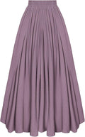 Scarlet Darkness Women Casual Maxi Skirt Flowy Bohemian - Long
