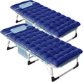 DoCred Folding Camping Cot with Mattress - Portable 2-Pack Comfort