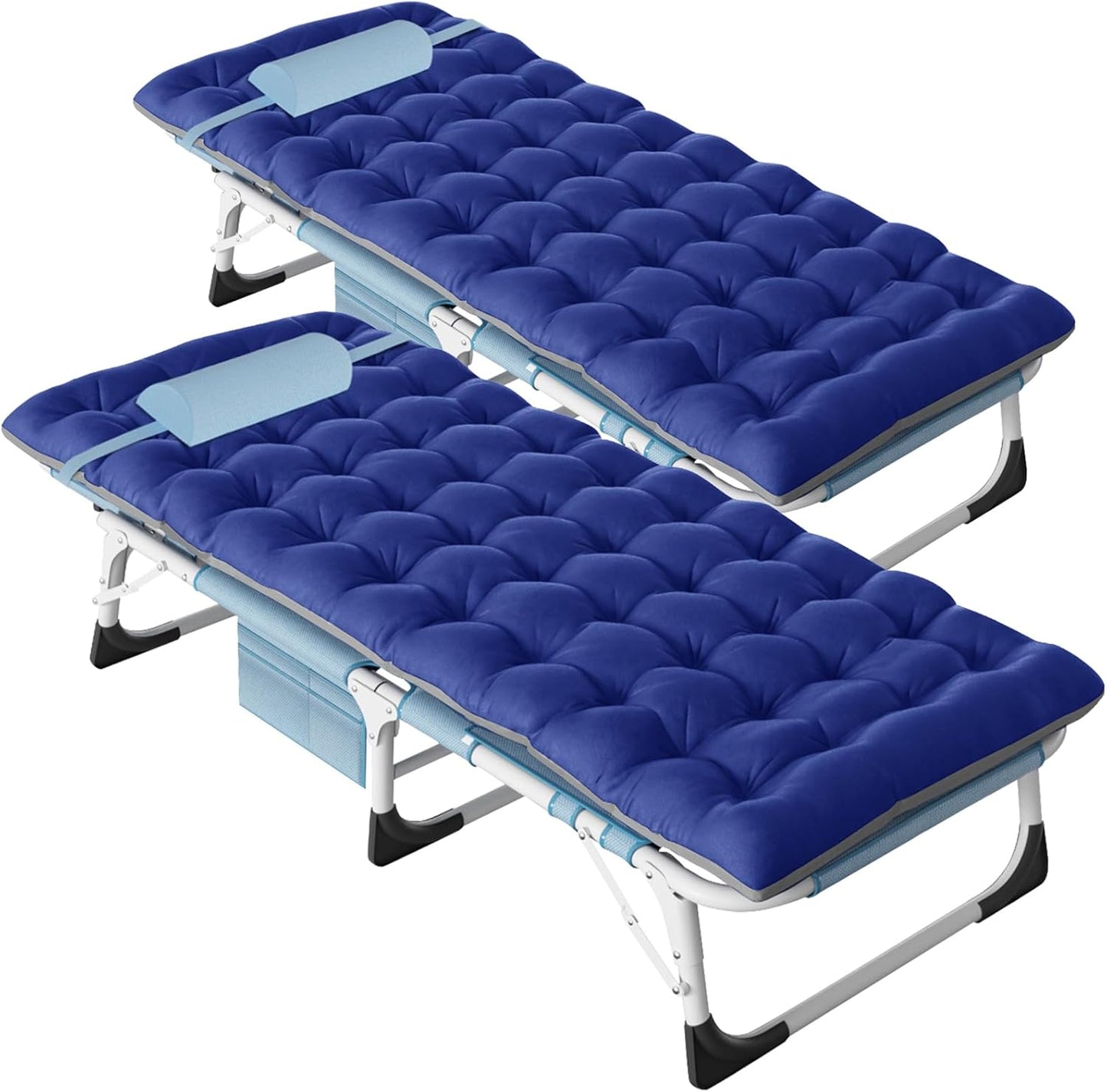 DoCred Folding Camping Cot with Mattress for Outdoor Comfort