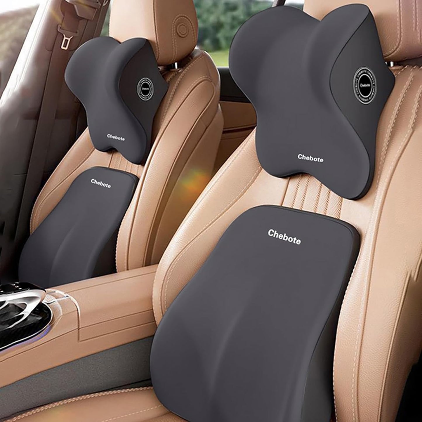 Ergonomic Memory Foam Car Support Duo - Pain Relief