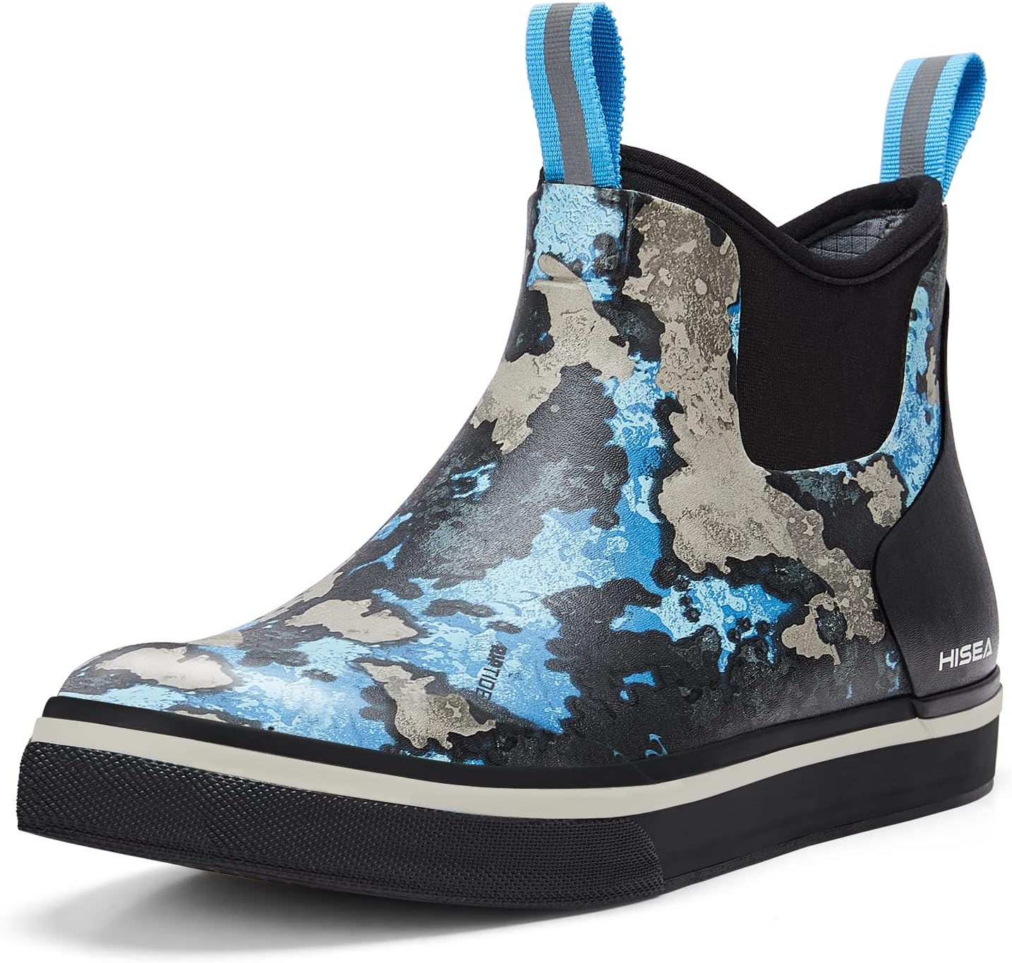 HISEA Men's Deck Rain Boots for Fishing and Outdoor Activities