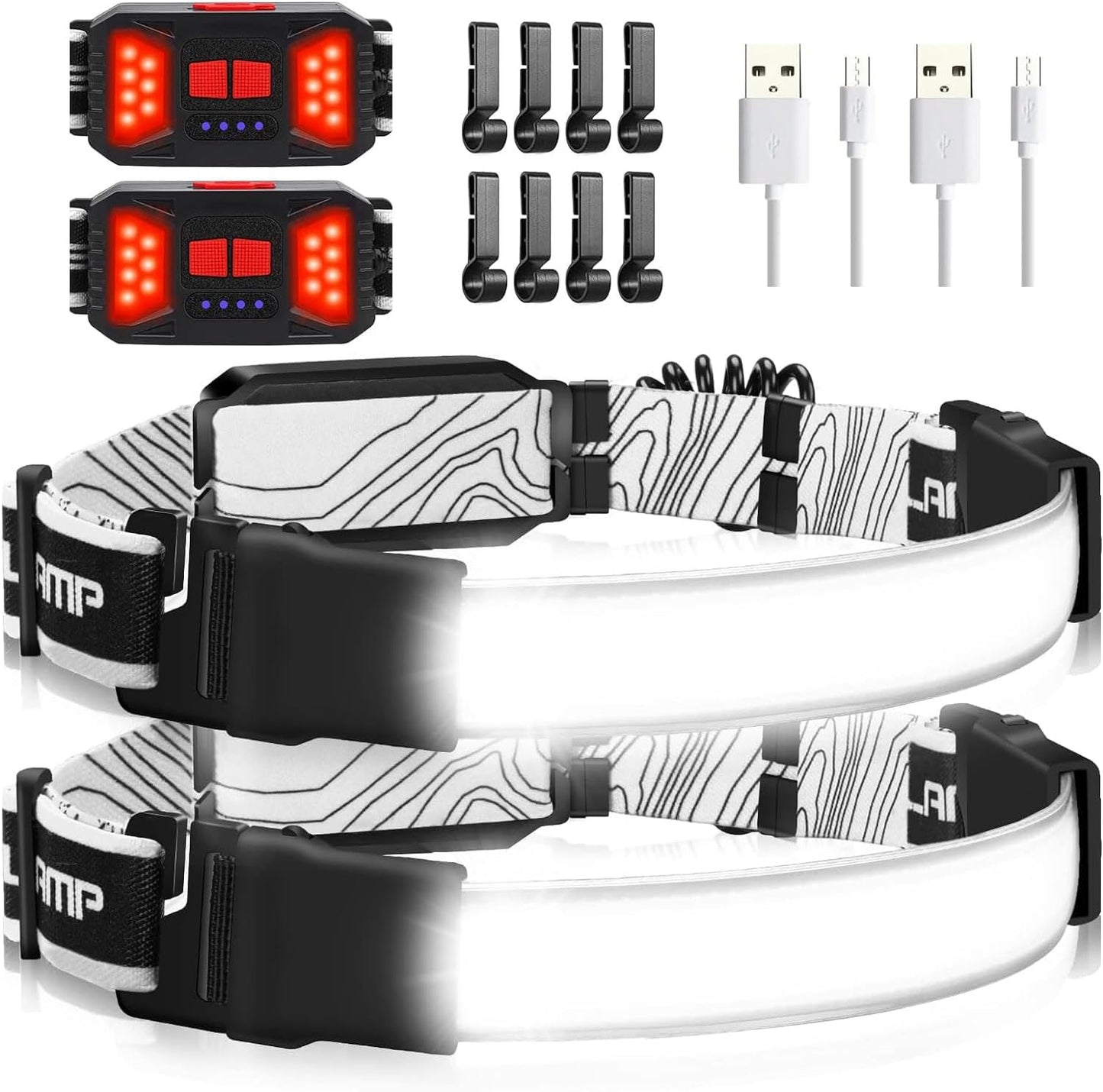 1000 Lumens Rechargeable Headlamp Set: Bright, Lightweight, Waterproof