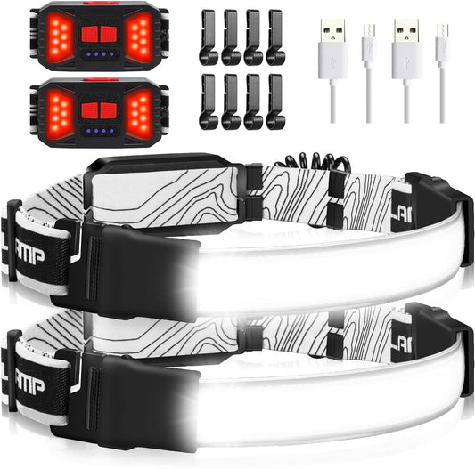 1000 Lumens Rechargeable Headlamp Set: Bright, Lightweight, Waterproof