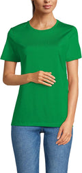 Lands' End Women's Relaxed Supima Cotton Crew Neck T-Shirt - Soft wear