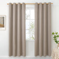 BGment Taupe Linen Semi Sheer Curtains for Elegant Living Room