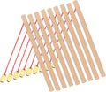 Wooden Magnetic Fishing Poles 8 Pack - Kids Fishing Rods for Play