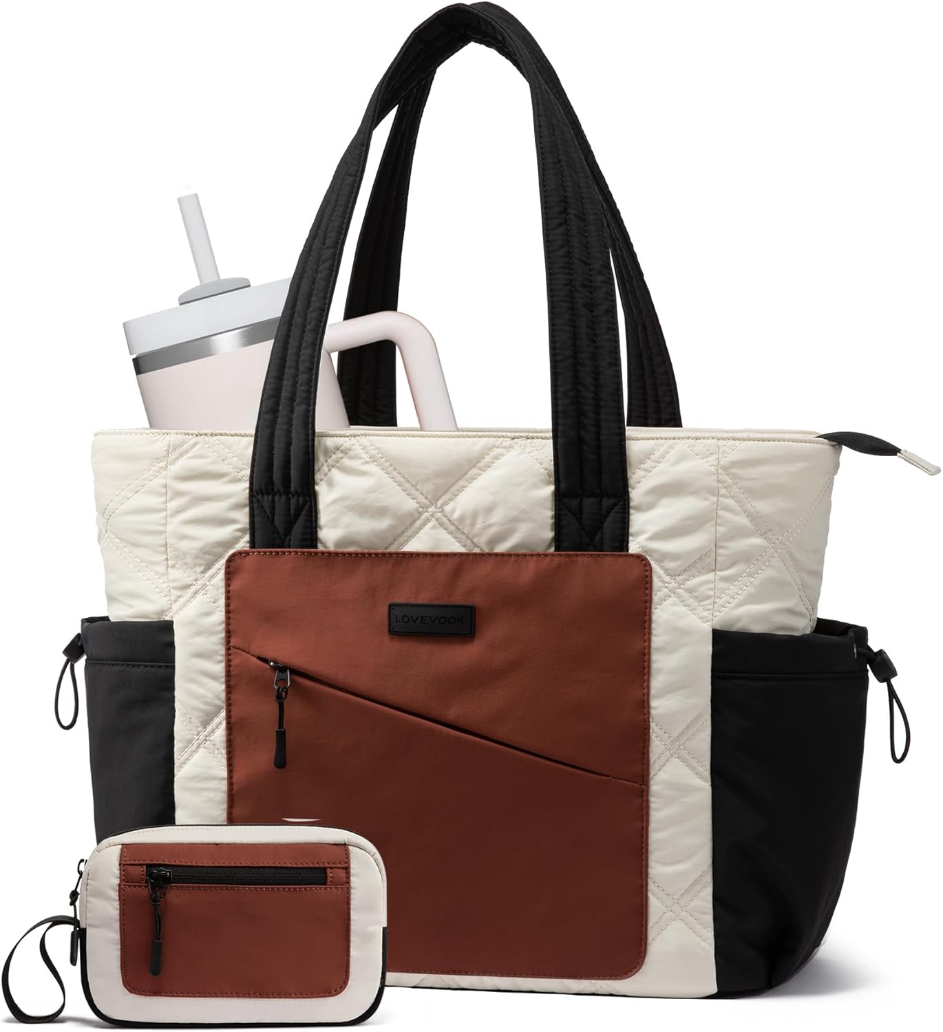 LOVEVOOK Lightweight Puffer Tote Bag for Work and Travel