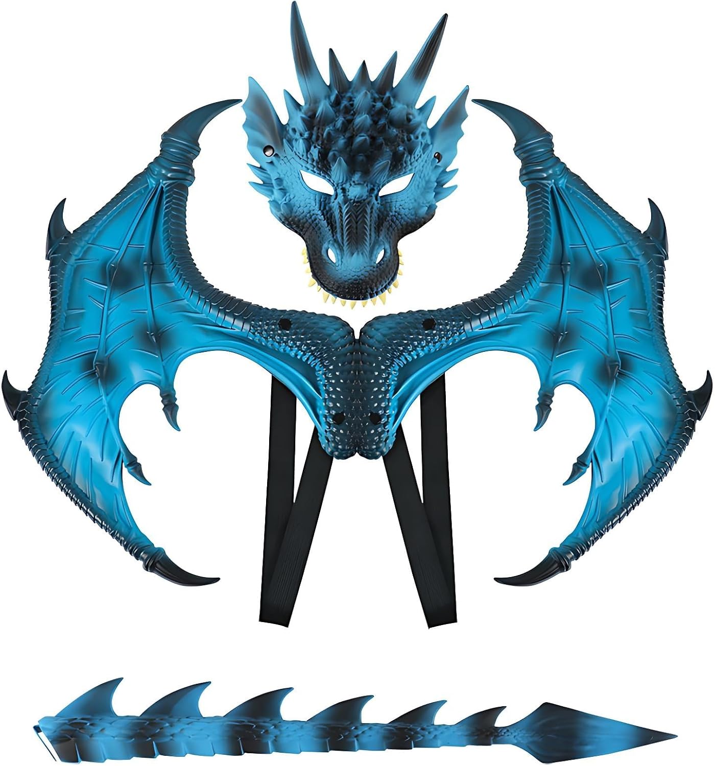 Dragon Costume for Kids - Wing Tail Mask Set for Parties