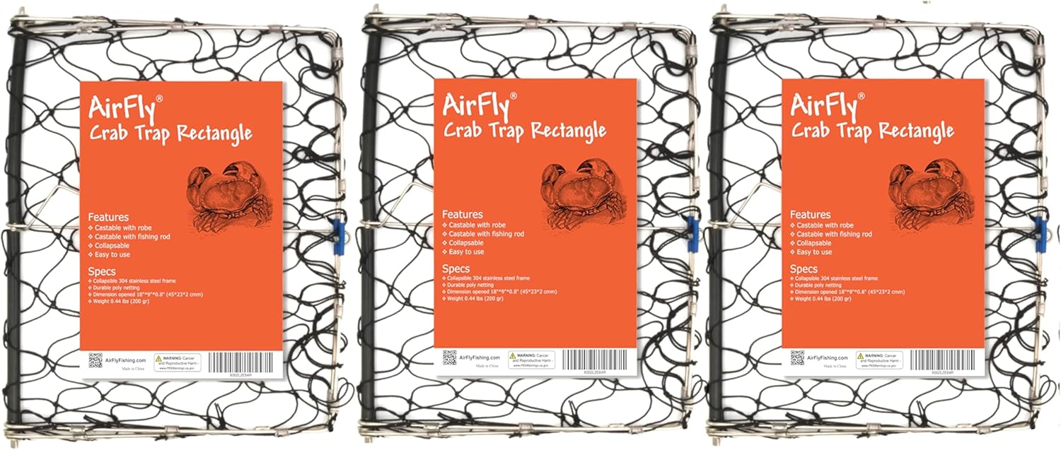 AirFly Foldable Crabjaw Trap for Dungeness and Blue Crabs