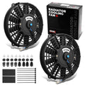 7 in High Performance Slim Radiator Fan Pair - Push/Pull Cooling