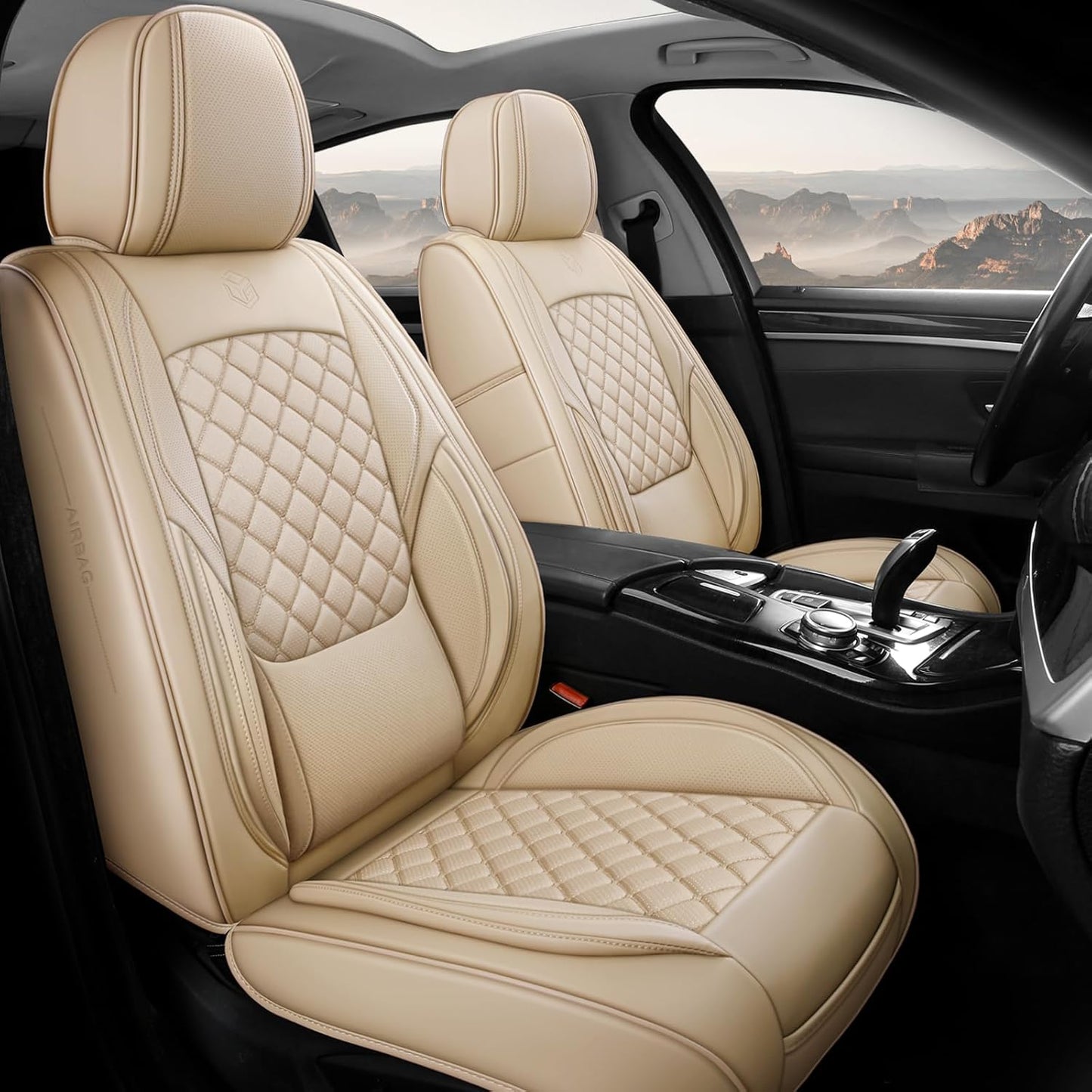 Premium Leather Car Seat Covers for SUVs, Trucks, and Sedans
