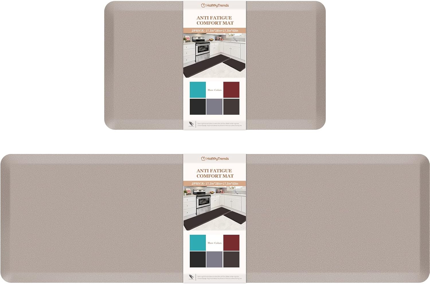 HappyTrends Kitchen Mat Set for Comfort and Ergonomic Support