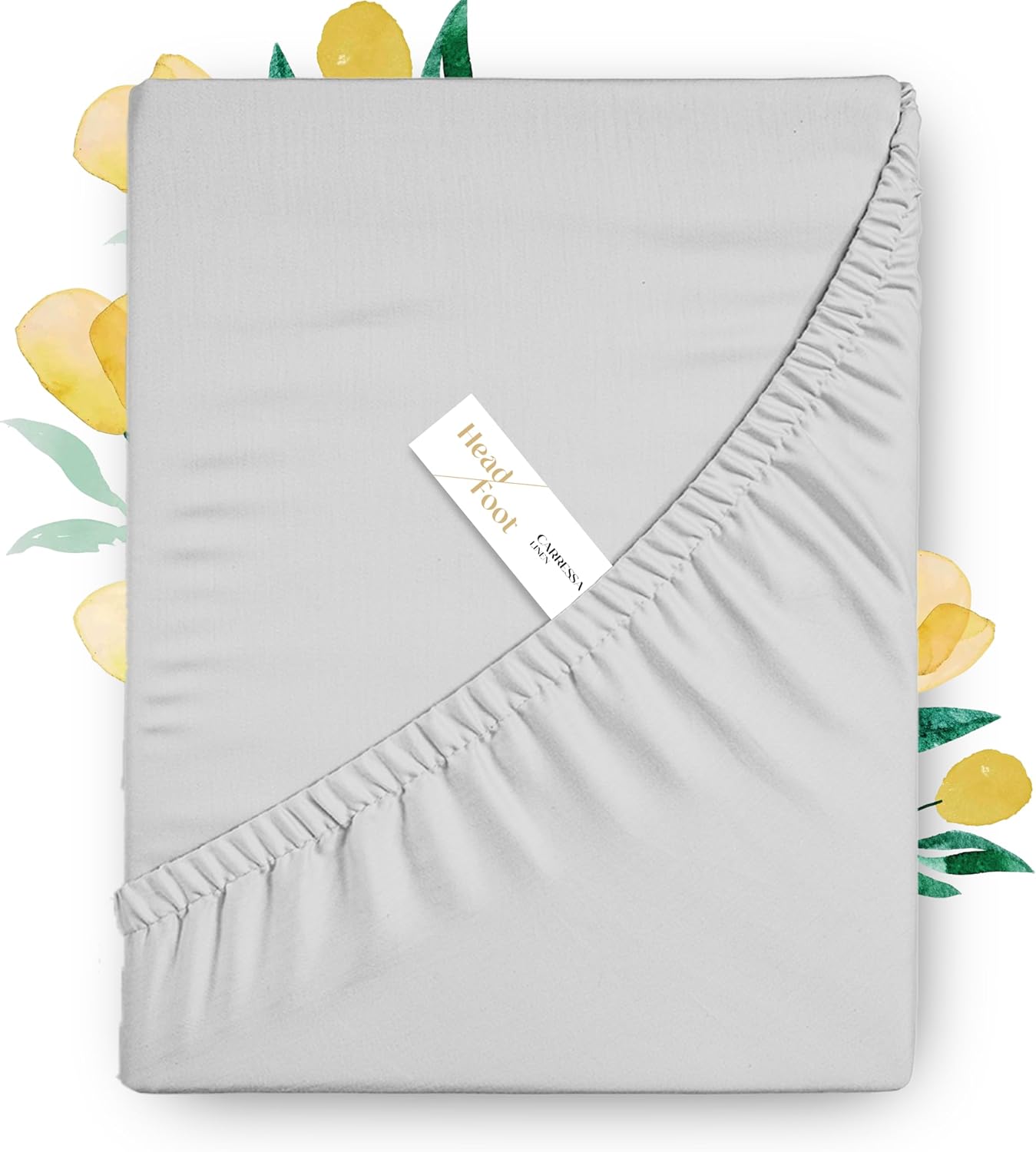 Luxurious 800 Thread Count Cal King Fitted Sheet - Silver