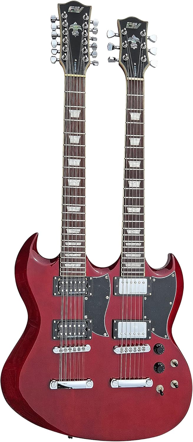 IYV 18 String Electric Guitar in Trans Red - Rock On!