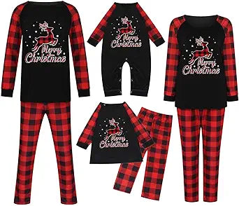 Cute Christmas Pajamas for Family Matching Sets in Silk Satin