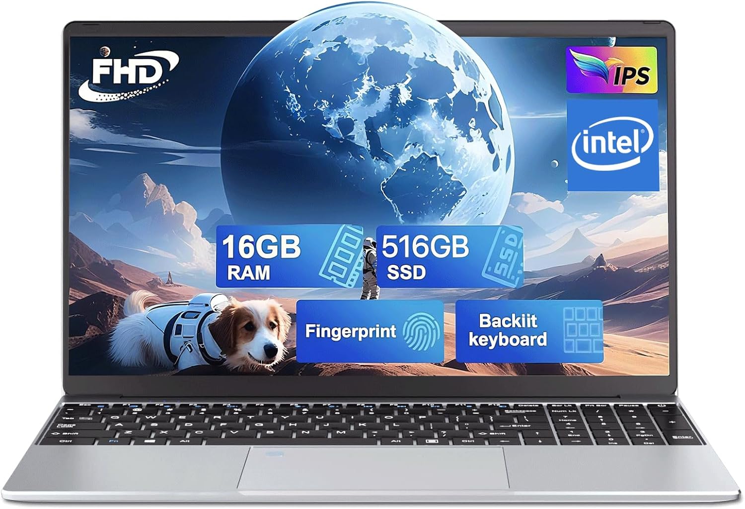15.6 Laptop Computer with 16GB RAM and 512GB SSD for Students