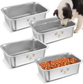 Large Stainless Steel Dog Bowls for Big Pets - 4 Pack Set