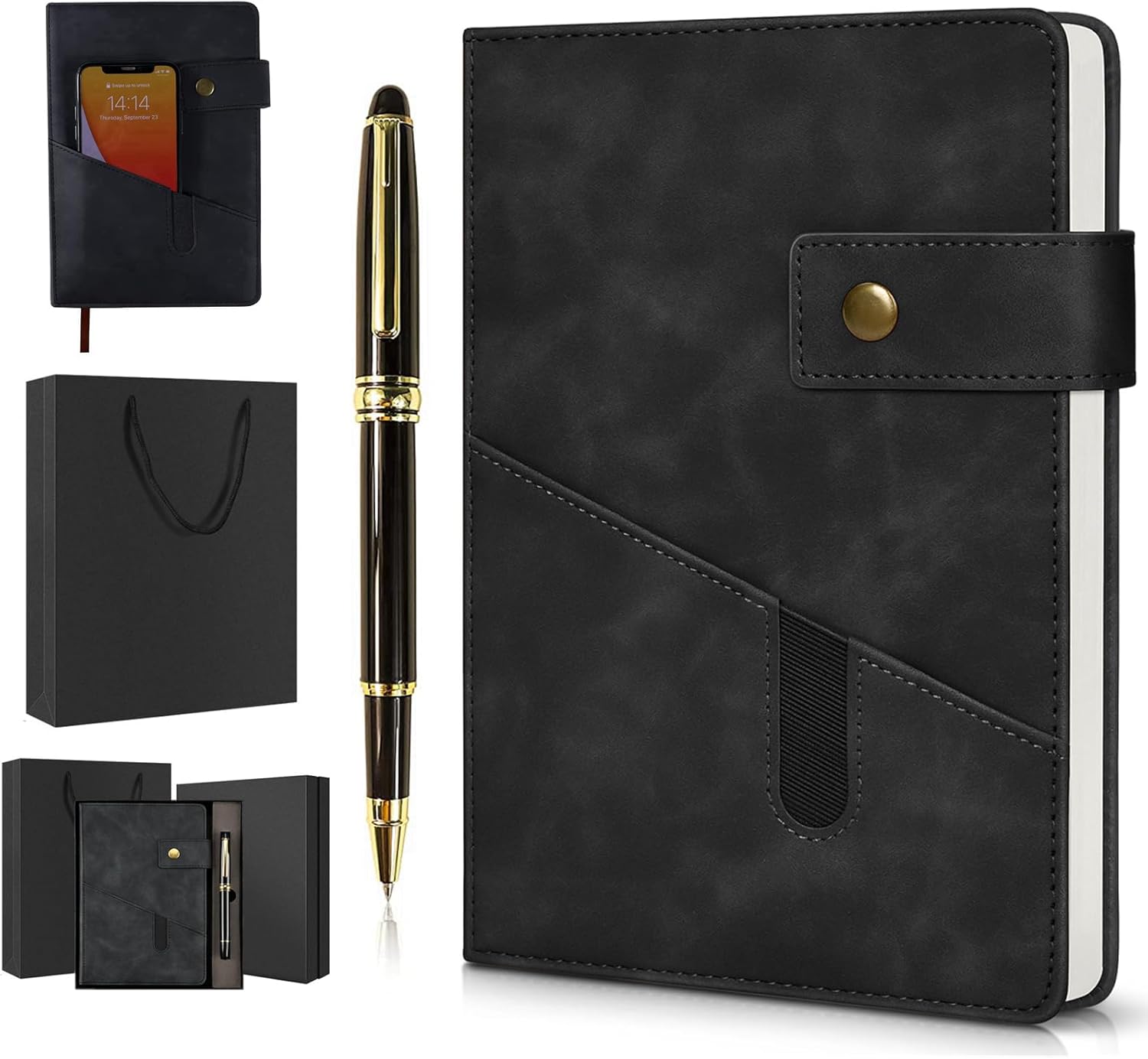 Personalized Leather Journal Set - Pen & Gift Box Included!
