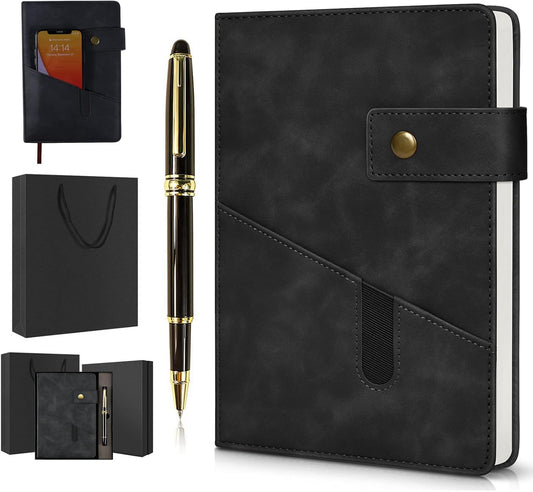 Personalized Leather Journal Set - Pen & Gift Box Included!