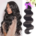 ALLRUN 10A Body Wave Bundles 100% Brazilian Human Hair - Natural Black
