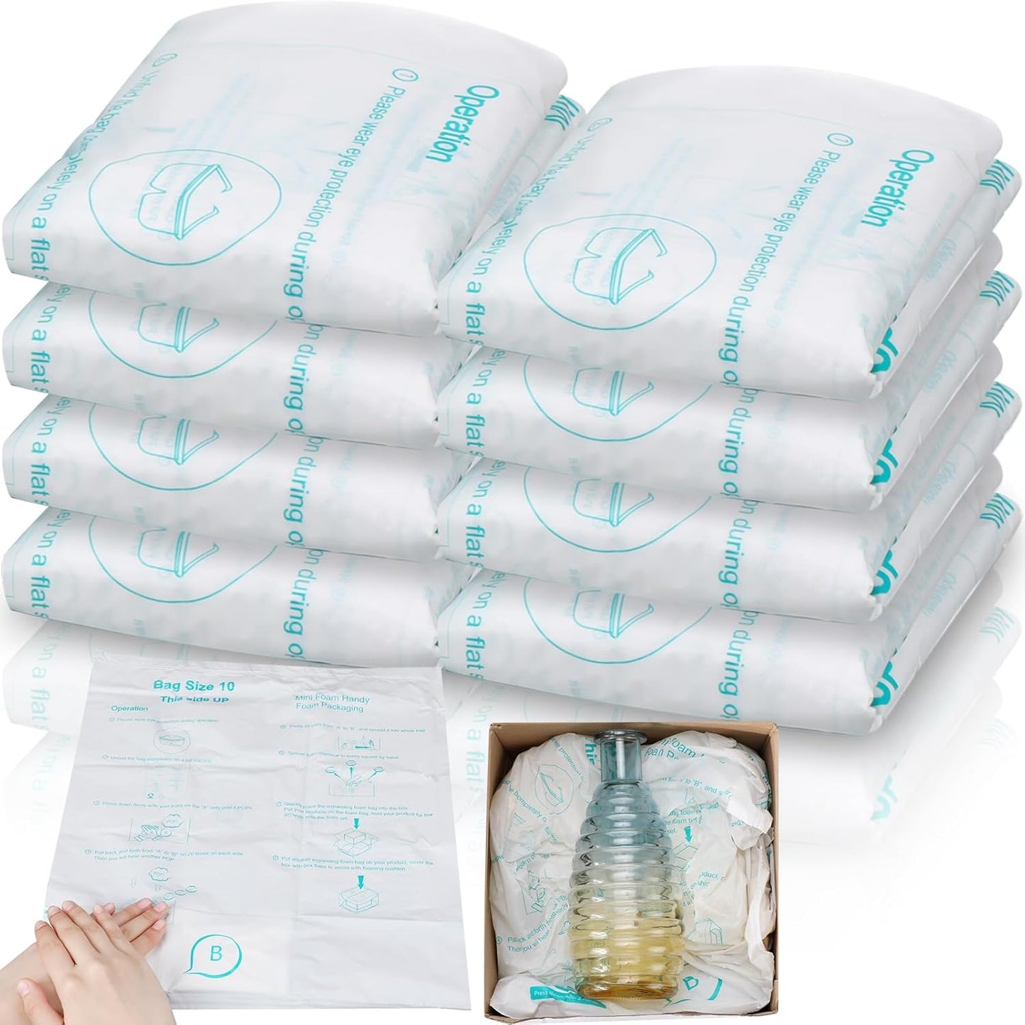 16 Pack 16ft' x 14ft' Expanding Packing Foam for Safe Shipping