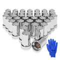 40PCS 33mm Lug Nut Covers Bullet Flanged Chrome Caps - Rugged Style