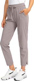 Women's 7/8 Stretch High Waisted Pants - 4 Pockets Comfort