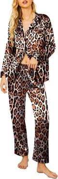 Silk Satin Pajamas Women's Long Sleeve 2 Piece PJ Set - Soft Sleepwear