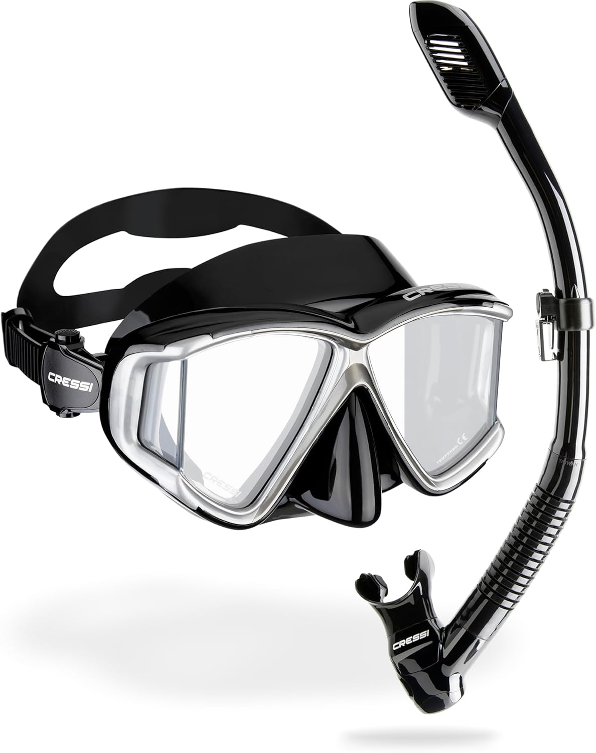 Cressi Panoramic Mask & Dry Snorkel Set - Wide View